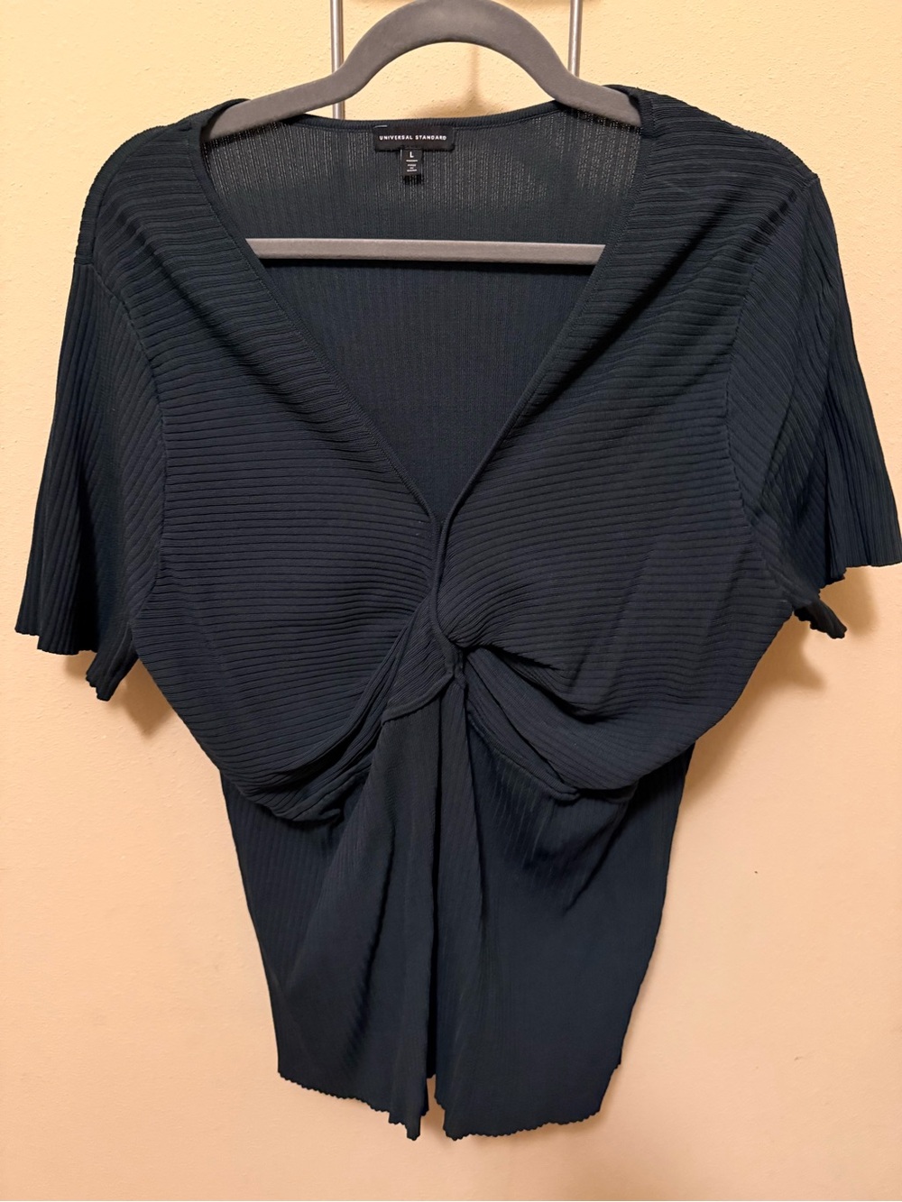 Universal Standard Dark Green Ribbed Top